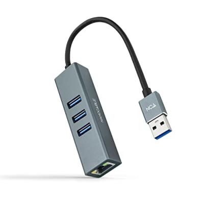 NANOCABLE  10.03.0407 station d'accueil Avec fil USB 3.2 Gen 1 (3.1 Gen 1) Type-A Gris - Neuf