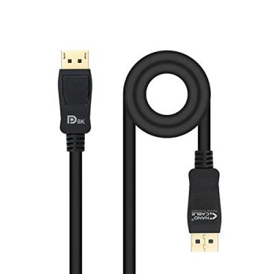 NANOCABLE  C&acirc;ble DisplayPort 1.4 vers DisplayPort 1.4 - 2m Noir