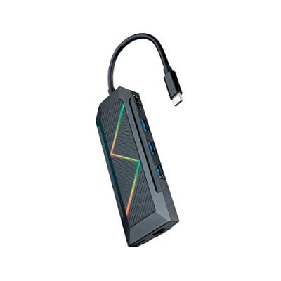NANOCABLE  10.16.0801 station d'accueil Avec fil USB 3.2 Gen 1 (3.1 Gen 1) Type-C Noir - Neuf