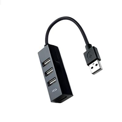 NANOCABLE Concentrateur  USB-A 2.0 avec 4x USB-A 2.0 - C&acirc;ble de 0,15 m