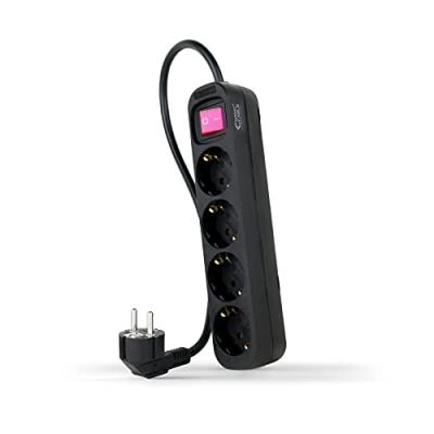 NANOCABLE  10.37.0004-bk Strip 4 Plugs 1.4 M Noir