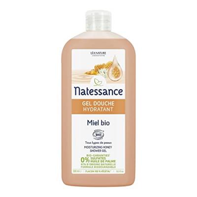 NATESSANCE Gel Douche Miel Hydratant Bio 500ml Tous types de peaux 