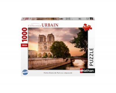 NATHAN Puzzle 1000 pi&egrave;ces  Notre-Dame de Paris au cr&eacute;puscule