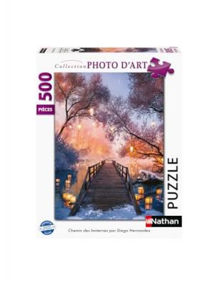 NATHAN Puzzle  Chemin des lanternes Diego Hernandez 500 pi&egrave;ces - Neuf