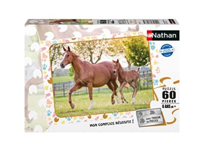 NATHAN Puzzle Maman et B&eacute;b&eacute; Cheval 