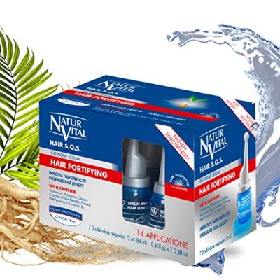 NATURVITAL Natur Vital S&eacute;rum anti-chute traitement intensif 7 flacons x 12 ml