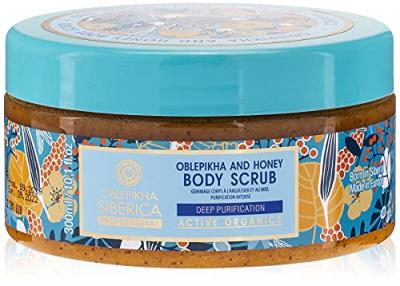 NATURA SIBERICA  Cr&egrave;me de Gommage &agrave; l'Argousier/Miel pour Corps 300 ml