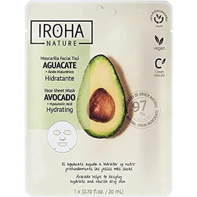 IROHA NATURE  Mascarilla Facial Tis&uacute; Hidratante Aguacate 20ml
