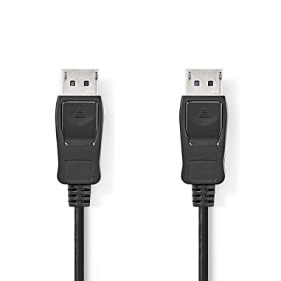 NEDIS  CCGB37010BK20 c&acirc;ble DisplayPort 2 m Noir - Neuf
