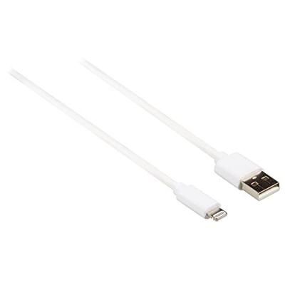 Nedis C&acirc;ble USB Apple Lightning 8 broches vers connecteur USB-A nickel&eacute; Blanc 3 m