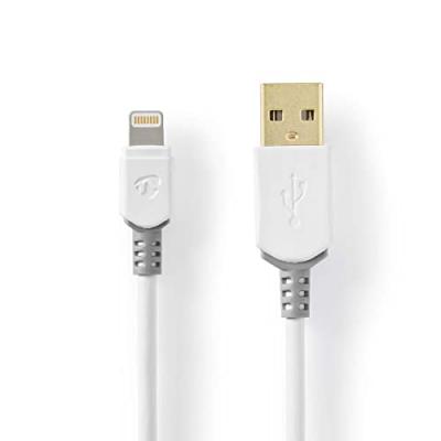 NEDIS  CCBW39300WT20 c&acirc;ble Lightning 2 m Blanc - Neuf