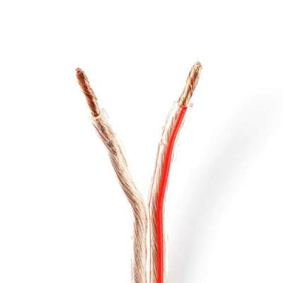 NEDIS C&acirc;ble de haut-parleur 2x 4,00 mm2 15,0 m gaine transparent