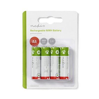 NEDIS  Lot de 4 Piles AA Rechargeables Ni-MH 1,2 V 2600 mAh