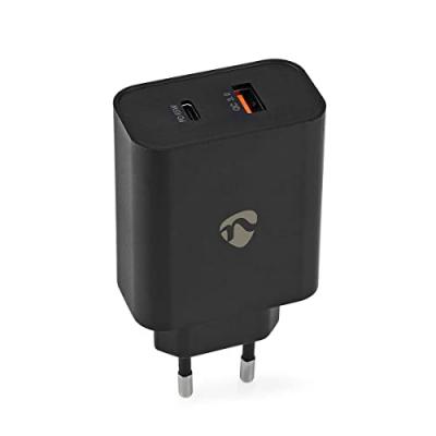 NEDIS  Chargeur mural USB-C 65W + Quick Charge 3.0 USB-A Noir