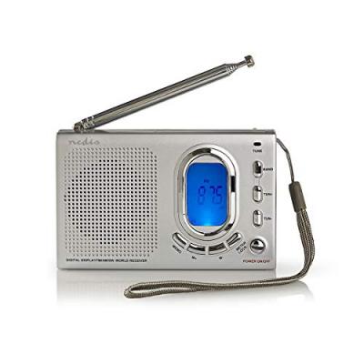 NEDIS  RDWR1000GY - Radio bande internationale - 1.5 Watt - gris