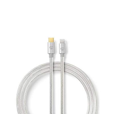 NEDIS  CCTB39650AL10 c&acirc;ble Lightning 1 m Aluminium - Neuf