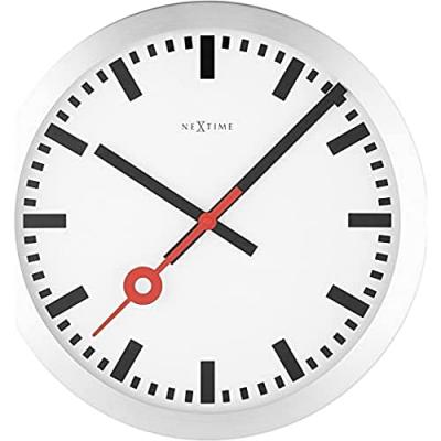 NeXtime 3999st Station Horloge Verre Blanc
