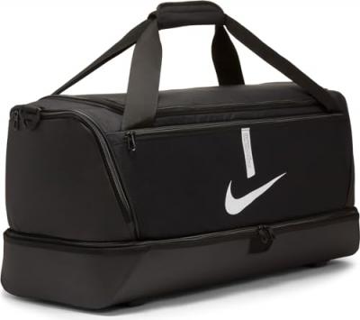 NIKE Sac de Sport Rigide Soccer, Noir/Noir/Blanc, Taille Grande