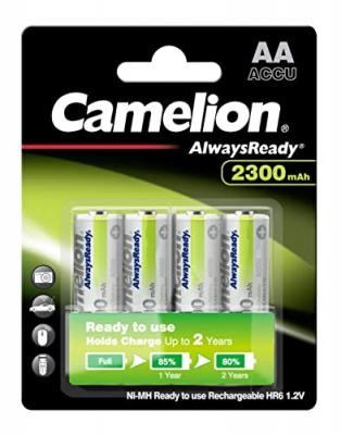 CAMELION  4 Piles Rechargeables AA / HR6 2300mAh  Always Ready