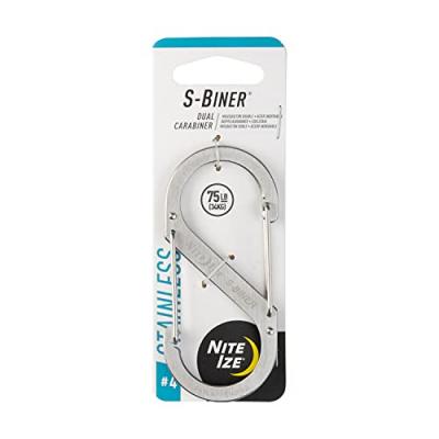 NITE IZE  S-Biner taille 4 en acier inoxydable