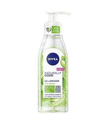 NIVEA  gel nettoyant visage &agrave; l'Aloe Vera Naturally Good 140 ml