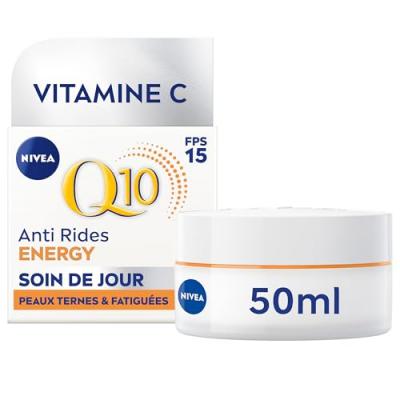 NIVEA  Q10 Anti-Rides Energy Soin de Jour Activateur d'&Eacute;clat SPF15 50 ml - Pot 50 ml