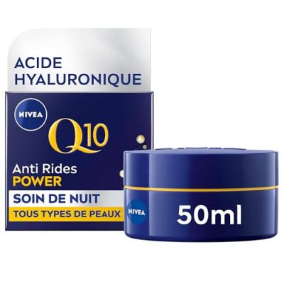 NIVEA  Q10 Anti-Rides Power Soin de Nuit Raffermissant 50 ml - Pot 50 ml
