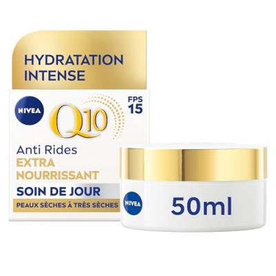 Nivea Q10 Anti-Rides Extra Nourrissant Soin de Jour R&eacute;parateur SPF15 50 ml - Pot 50 ml