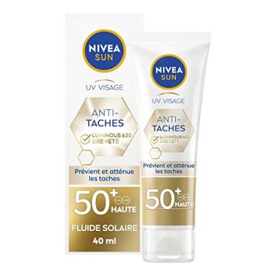 NIVEA Cr&egrave;me Visage Solaire Anti-t&acirc;ches Fluide Fps 50+  Sun - Le Tube De 40ml