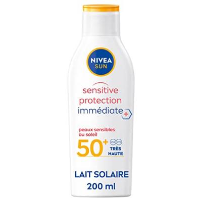 NIVEA Lait Solaire Sensitive Protection Spf50+ Sun  - Le Flacon De 200ml