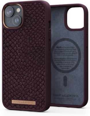 TELCO ACCESSORIES Njord byELEMENTS Salmon Leather Magsafe Case - iPhone 14 - Rust - Neuf