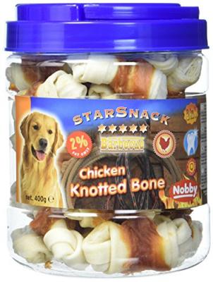 NOBBY  Snack Pour Chien Seau Poulet Os Nou&eacute; Enrob&eacute; 400 G