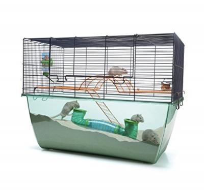 NOBBY PET Cage gerbille habitat XL bleu marine 70x37x51cm