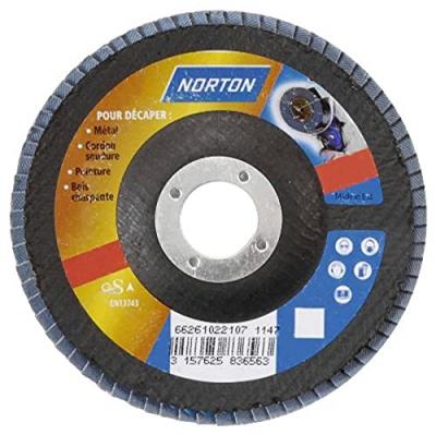 NORTON  Disque &agrave; lamelles fibre technique Norzon 125 x 22 mm Grain 40