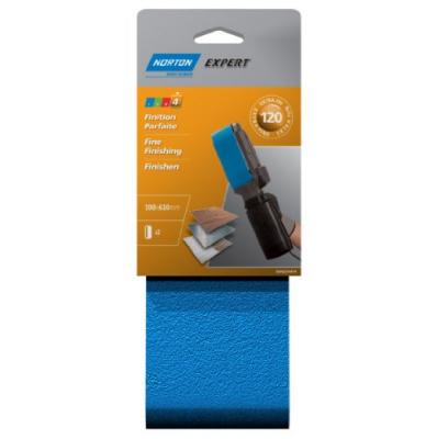 NORTON Bande abrasive - blue tech - lot de 2 - grain 120 - 100x610 mm