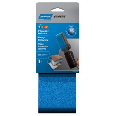 NORTON Bande abrasive - blue tech - lot de 2 - grain 36 - 100x610 mm