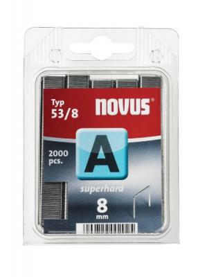 NOVUS  042-0356 Blister de 2000 Agrafes fines 53/8 Renforc&eacute;es Gris