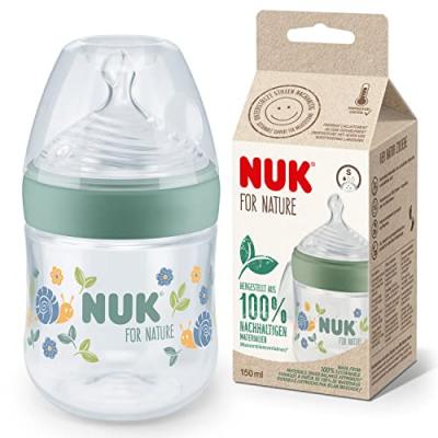 NUK  Biberon For Nature 260 ml m Tc Eucalyptus - Bo&icirc;te 1 biberon