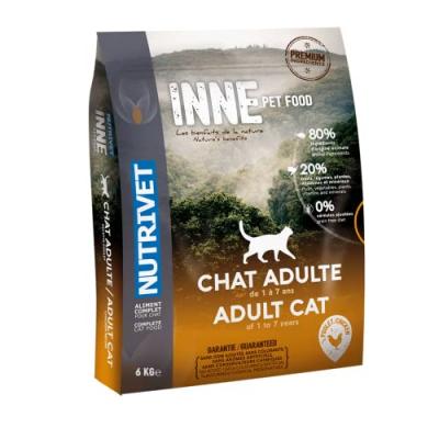 NUTRIVET  Croquettes au poulet Inne - Pour chat adulte - 6 kg