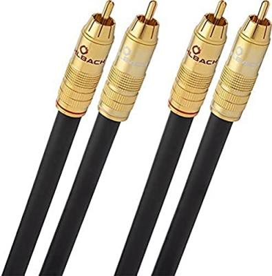GENERIQUE Oehlbach D1c2047 1 M Rca Cable 2 Units Noir