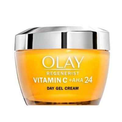OLAY  Vitamine C + Aha24 Gel de Jour Illuminateur Cr&egrave;me Visage 50 ml
