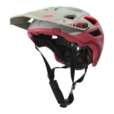 O NEAL O'Neal Pike Solid Helmet SS23 - Grey-Red} - S/M}, Grey-Red}