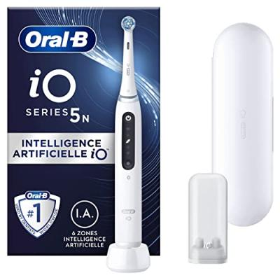 ORAL B Oral-B iO 5N - Avec Etui de Voyage - Blanche - Brosse &Agrave; Dents &Eacute;lectrique connect&eacute;e