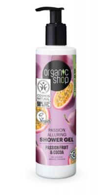 ORGANIC SHOP  Gel Douche Tentation Nuit Fruit de la Passion et Cacao