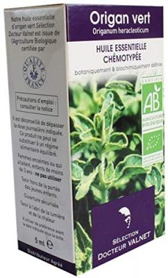 DR VALNET Origan vert Huile Essentielle Ch&eacute;motyp&eacute;e Bio - 5 ml - Docteur Valnet