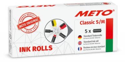 METO Pack de 5 rouleaux encreurs pour Classic S & M 1 ligne et 2 lignes