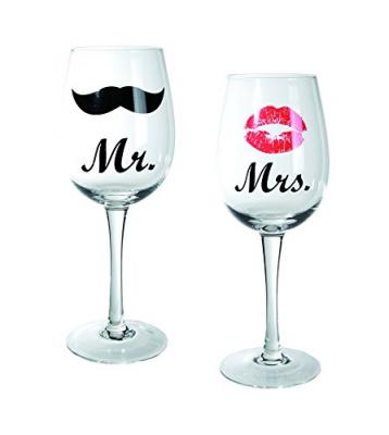GENERIQUE Original - Verres &agrave; Vin Mr & Mrs