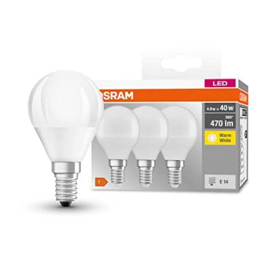 OSRAM  goutte LED E14 P40 4,9&nbsp;W 2&nbsp;700&nbsp;K 470&nbsp;lm x3