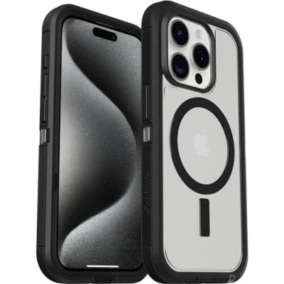 OTTERBOX  Coque Defender Rugged avec MagSafe iPhone 15 Pro - Transparent / Noir