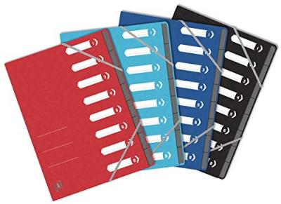 OXFORD Trieur Elba Top File - couverture en carte A4 - 8 positions - coloris assortis